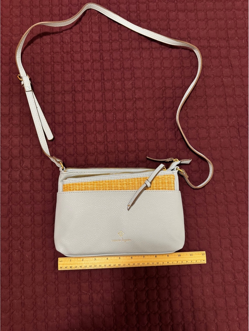 Nanette Lepore Mirabel Solid Crossbody with Straw Pouch and Adjustable Strap